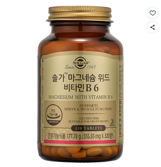 솔가 마그네슘 위드 비타민 B6 320정